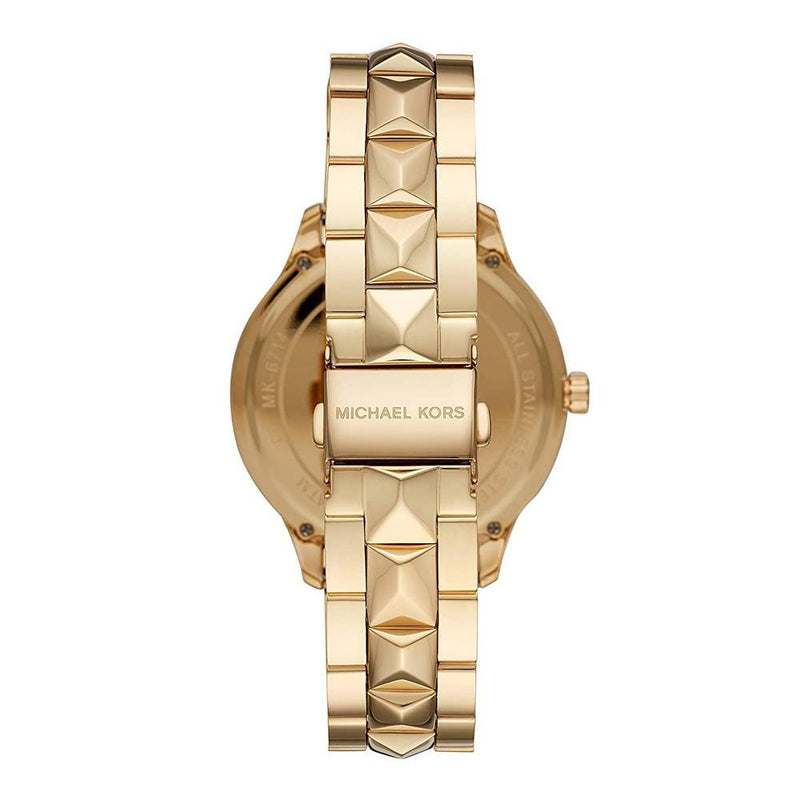Michael Kors Runway Mercer Crystals Gold Dial Gold Steel Strap Watch For Women - MK6714 Buy Now By Michael Kors