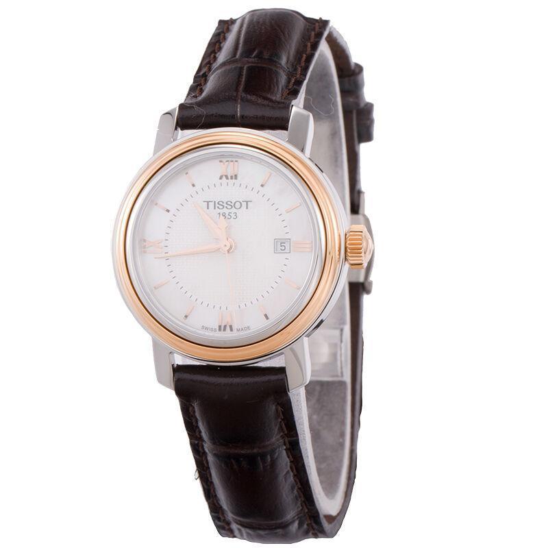 Tissot Bridgeport Lady White Dial Brown Leather Strap Watch For Women - T097.010.26.118.00 Buy Now By Tissot
