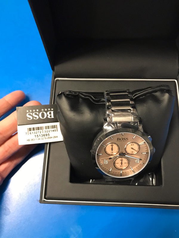 Hugo Boss Spirit Chronograph Grey Dial Grey Steel Strap Watch for Men - 1513695 Buy Now By Hugo Boss