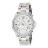 Fossil Cecile Chronograph Silver Dial Silver Steel Strap Watch for Women - AM4481 Buy Now By Fossil