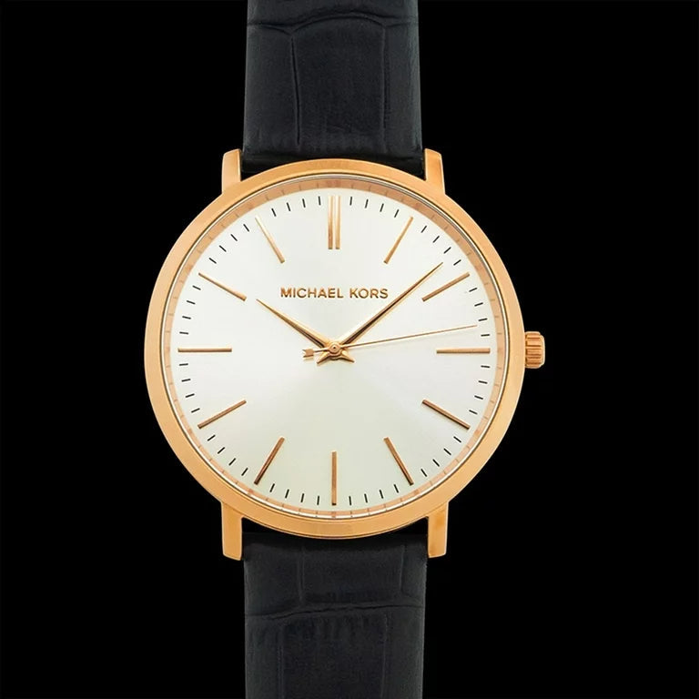 Michael Kors Jaryn Quartz White Dial Black Leather Strap Watch For Women - MK2472 Buy Now By Michael Kors