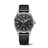 IWC Pilot's Mark XVIII 40mm Black Dial Black Leather Strap Watch for Men - IW327001 Buy Now By IWC