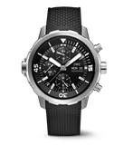 IWC Aquatimer Chronograph Black Dial Black Leather Strap Watch for Men - IW376803 Buy Now By IWC