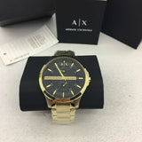 Armani Exchange Hampton Chronograph Black Dial Gold Steel Strap Watch For Men - AX2122 Buy Now By Armani Exchange