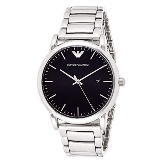 Emporio Armani Luigi Quartz Black Dial Silver Steel Strap Watch For Men - AR2499 Buy Now By Emporio Armani