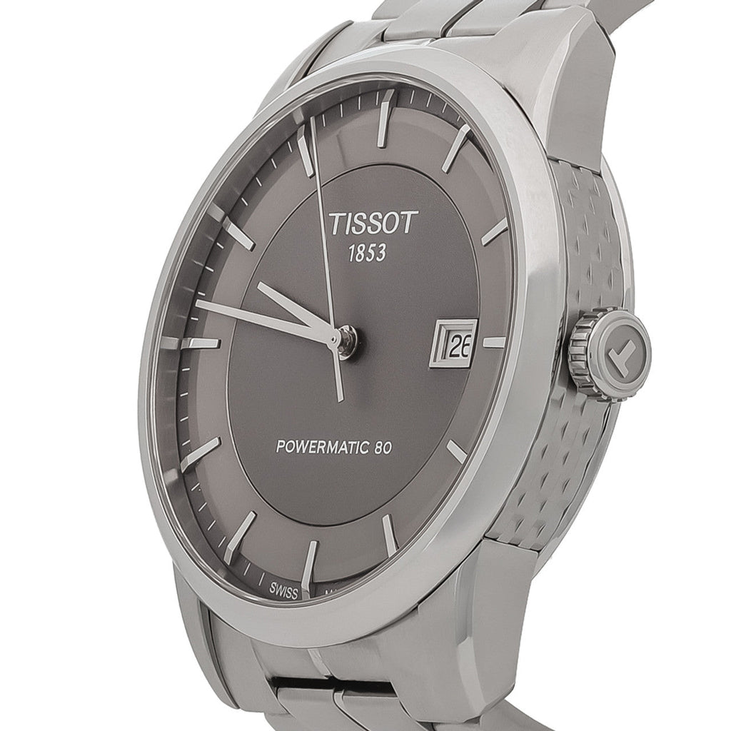 Tissot Luxury Powermatic 80 Grey Dial Silver Steel Strap Watch for Men - T086.407.11.061.00 Buy Now By Tissot