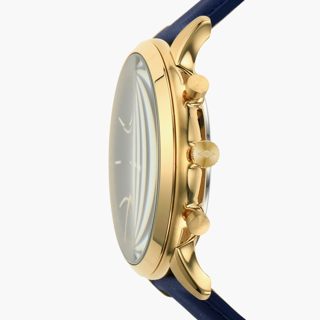 Fossil Neutra Chronograph Blue Dial Blue Leather Strap Watch for Men - FS5790 Buy Now By Fossil