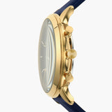 Fossil Neutra Chronograph Blue Dial Blue Leather Strap Watch for Men - FS5790 Buy Now By Fossil