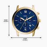 Fossil Neutra Chronograph Blue Dial Blue Leather Strap Watch for Men - FS5790 Buy Now By Fossil