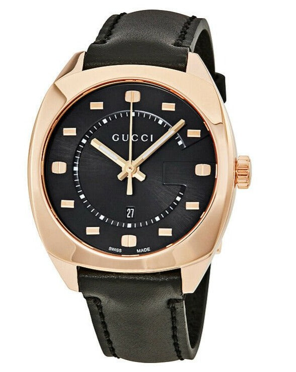 Gucci GG2570 Quartz Black Dial Black Leather Strap Watch For Women - YA142407 Buy Now By Gucci