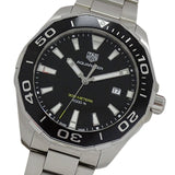 Tag Heuer Aquaracer Quartz Black Dial Silver Steel Strap Watch for Men - WAY101A.BA0746 Buy Now By Tag Heuer