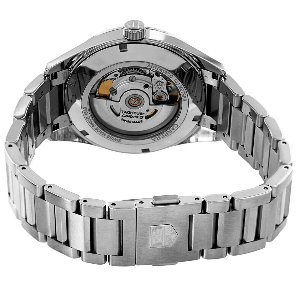 Tag Heuer Carrera Calibre 5 White Dial Silver Steel Strap Watch for Men - WAR201D.BA0723 Buy Now By Tag Heuer