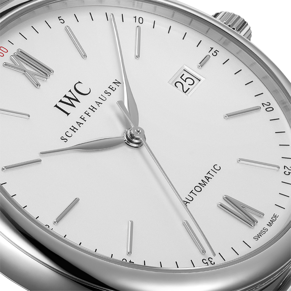 IWC Portofino Automatic White Dial Silver Mesh Bracelet Watch for Men - IW356505 Buy Now By IWC