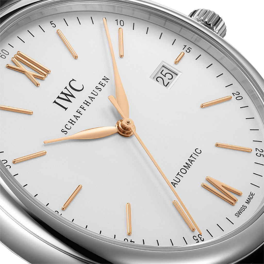 IWC Portofino Automatic White Dial Black Leather Strap Watch for Men - IW356517 Buy Now By IWC