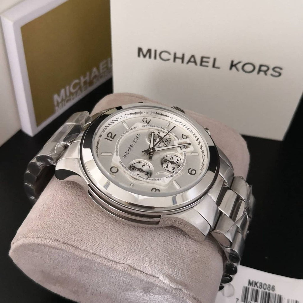 Michael Kors Runway Silver Dial Silver Steel Strap Watch for Men- MK8086 Buy Now By Michael Kors