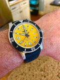 Breitling Superocean Automatic 44mm Yellow Dial Black Rubber Strap Watch for Men - A17367021I1S1 Buy Now By Breitling