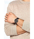 Emporio Armani Classic Chronograph Black Dial Black Leather Strap Watch For Men - AR1733 Buy Now By Emporio Armani