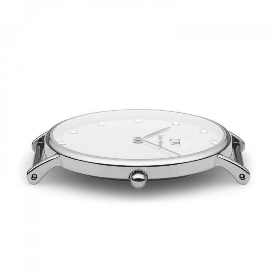 Daniel Wellington Classy Glasgow White Dial Two Tone Nylon Strap Watch For Women - DW00100082 Buy Now By Daniel Wellington