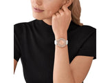 Michael Kors Harlowe Analog Rose Gold Dial White Leather Strap Watch For Women - MK2989 Buy Now By Michael Kors