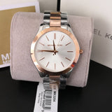 Michael Kors Slim Runway White Dial Two Tone Steel Strap Watch for Women - MK3204 Buy Now By Michael Kors