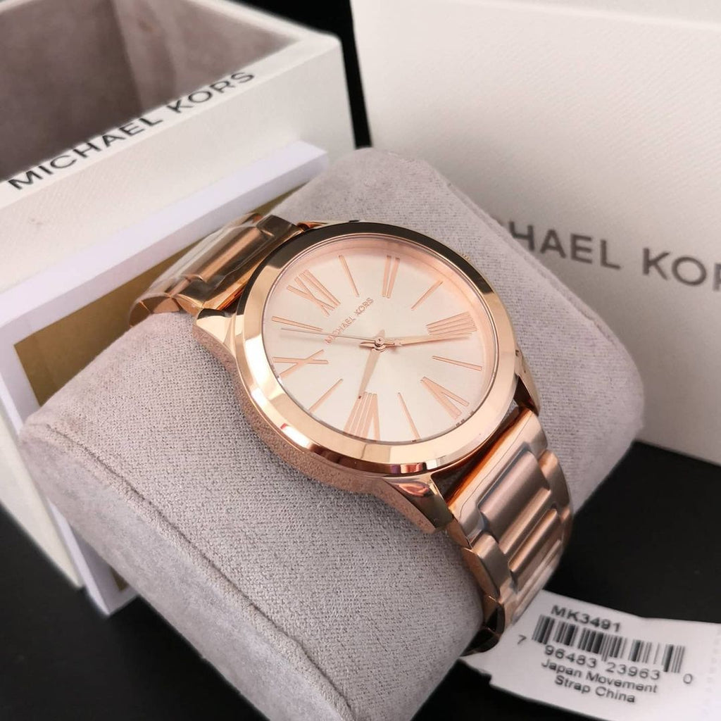 Michael Kors Hartman Rose Gold Dial Rose Gold Steel Strap Watch For Women - MK3491 Buy Now By Michael Kors