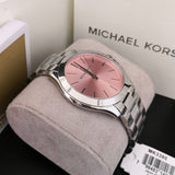Michael Kors Slim Runway Quartz Pink Dial Silver Steel Strap Watch For Women - MK3380 Buy Now By Michael Kors