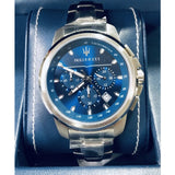 Maserati Successo Chronograph Blue Dial Silver Steel Strap Watch For Men - R8873621002 Buy Now By Maserati