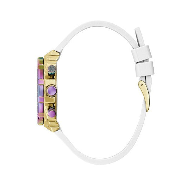 Guess Fusion Chronograph White Dial White Leather Strap Watch For Women - GW0553L2 Buy Now By Guess
