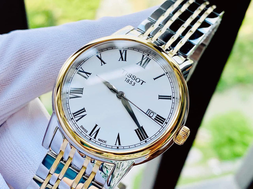 Tissot T Classic Carson Quartz White Dial Two Tone Steel Strap Watch for Men - T085.410.22.013.00 Buy Now By Tissot