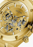 Guess Continental Gold Dial Gold Steel Strap Watch For Men - GW0260G4 Buy Now By Guess