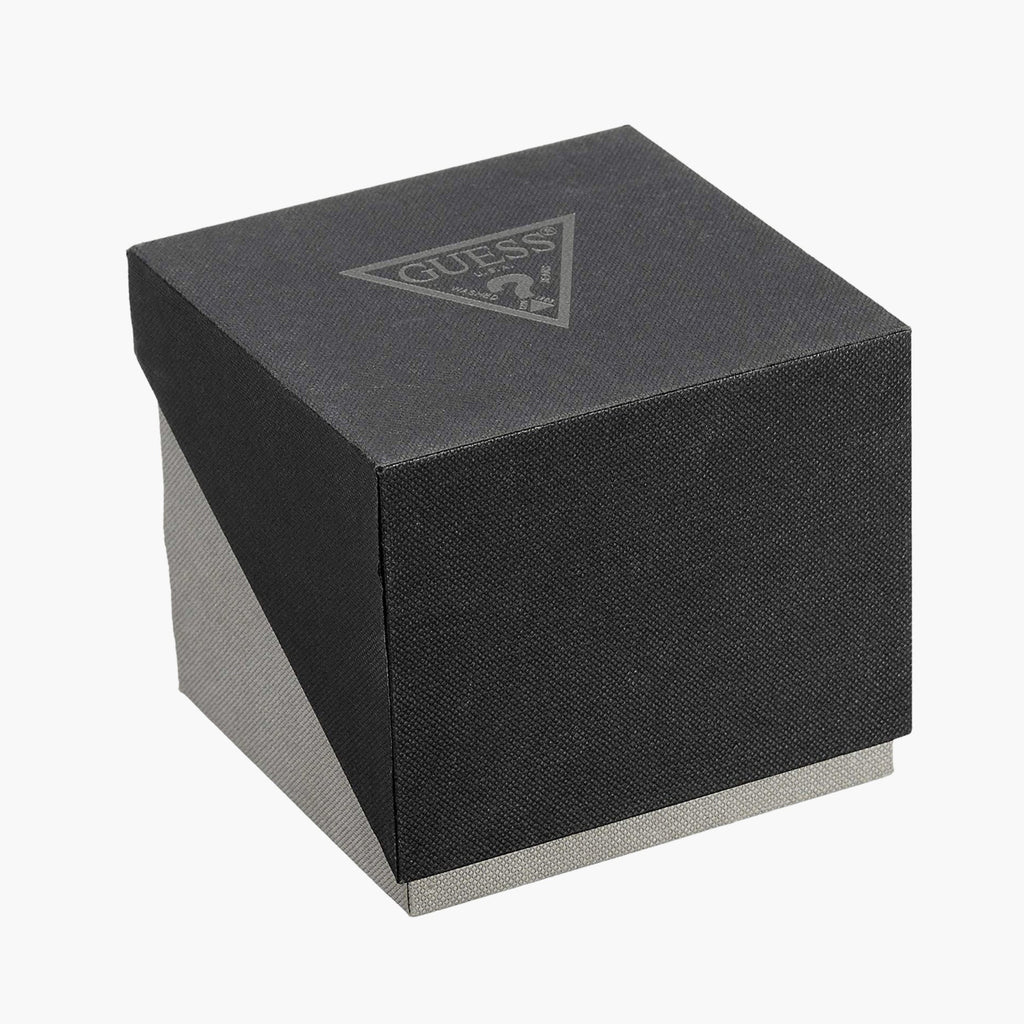 Guess Momentum Chronograph Crystals Black Dial Black Silicone Strap Watch For Men - GW0518G1 Buy Now By Guess