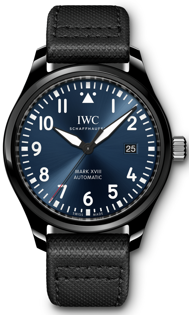 IWC Pilot’s Watch Mark XVIII Edition “Laureus Sport for Good Foundation" Blue Dial Black Nylon Strap Watch for Men - IW324703 Buy Now By IWC