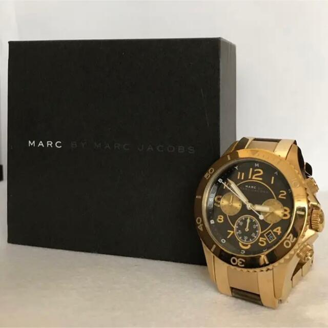 Marc Jacobs Rock Chronograph Black Dial Gold Steel Strap Watch for Women - MBM3253 Buy Now By Marc Jacobs
