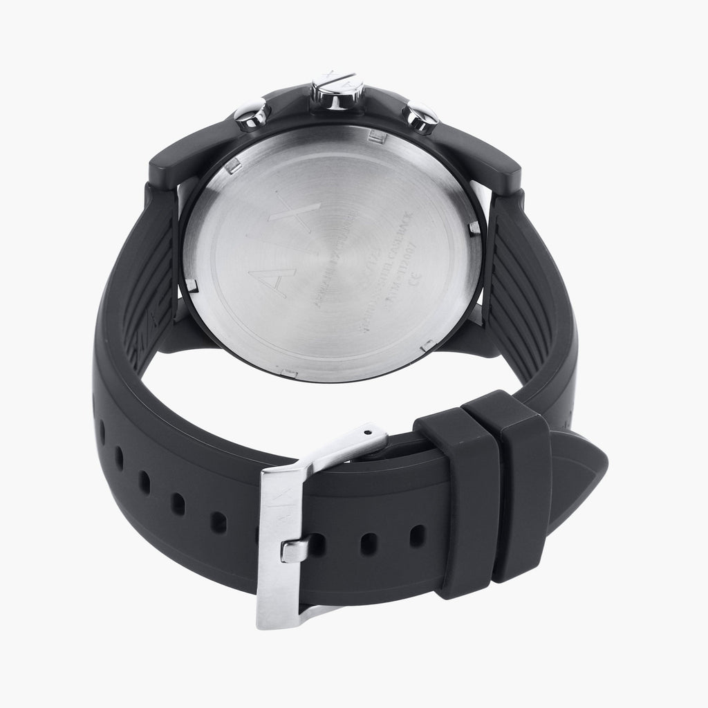 Armani Exchange Outerbanks Chronograph Grey Dial Grey Silicone Strap Watch For Men - AX7123 Buy Now By Armani Exchange