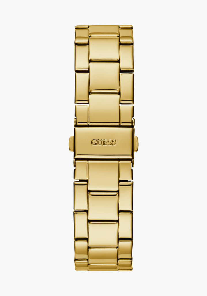 Guess G Twist Diamonds Gold Dial Gold Steel Strap Watch For Women - W1201L2 Buy Now By Guess