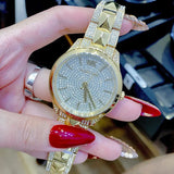 Michael Kors Runway Mercer Crystals Silver Dial Gold Steel Strap Watch For Women - MK6715 Buy Now By Michael Kors