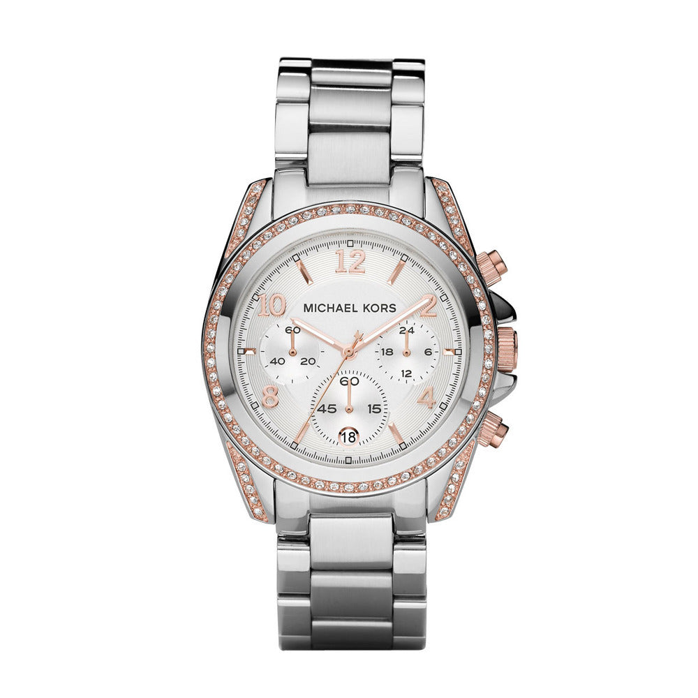 Michael Kors Blair Chronograph Silver Dial Silver Steel Strap Watch for Women - MK5459 Buy Now By Michael Kors