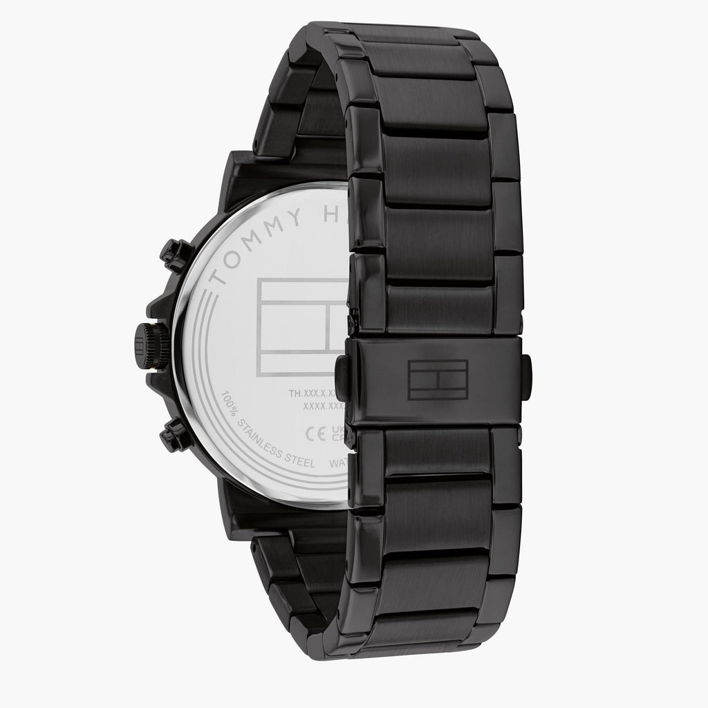 Tommy Hilfiger Tyson Chronograph Black Dial Black Steel Strap Watch For Men - 1710590 Buy Now By Tommy Hilfiger