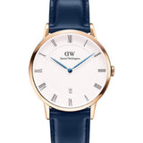 Daniel Wellington Dapper Somerset White Dial Blue Leather Strap Watch For Men - DW00100193 Buy Now By Daniel Wellington
