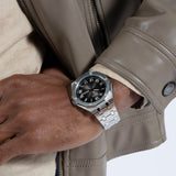 Guess Asset Quartz Black Dial Silver Steel Strap Watch For Men - GW0575G1 Buy Now By Guess