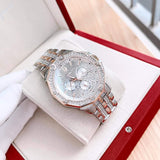 Bulova Octova Crystal Silver Dial Two Tone Steel Strap Watch for Men - 98C133 Buy Now By Bulova