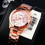Fossil Boyfriend Multifunction Rose Gold Dial Rose Gold Steel Strap Watch for Women - ES3885 Buy Now By Fossil