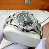 Bulova Crystal Collection Chronograph Black Dial Two Tone Steel Strap Watch for Men - 96C126 Buy Now By Bulova