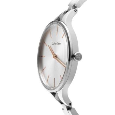Calvin Klein Graphic Silver Dial Silver Steel Strap Watch for Women - K7E23B46 Buy Now By Calvin Klein