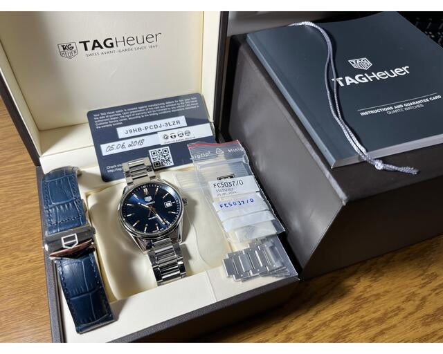 Tag Heuer Carrera Quartz Blue Dial Silver Steel Strap Watch for Women - WAR1112.BA0601