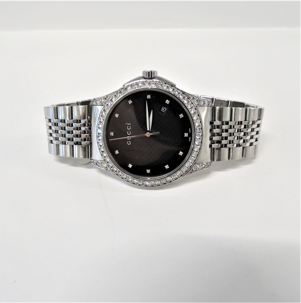 Gucci G Timeless Black Mother of Pearl Diamonds 38mm Watch For Women - YA126509 Buy Now By Gucci