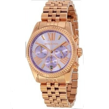 Michael Kors Lexington Purple Dial Rose Gold Steel Strap Watch For Women - MK6207 Buy Now By Michael Kors