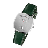 Gucci Grip Silver Dial Green Leather Strap Unisex Watch - YA157412 Buy Now By Gucci