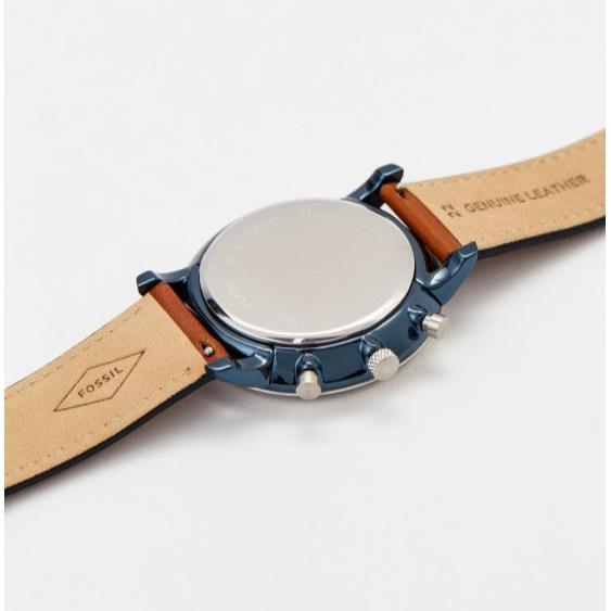 Fossil Neutra Chronograph Blue Dial Brown Leather Strap Watch for Men - FS5791 Buy Now By Fossil