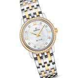 Omega De Ville Prestige Quartz Diamonds Mother of Pearl Dial Two Tone Steel Strap Watch for Women - 424.25.27.60.55.001 Buy Now By Omega